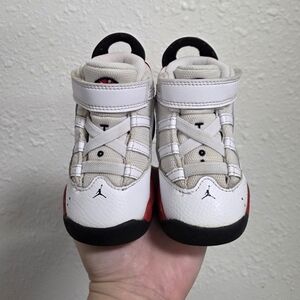 Jordan 6 Rings TD Toddler Shoes | White/Red | Size 5C